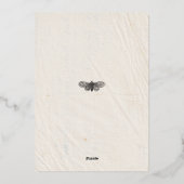 WE DOEN geperste bloemen Shabby Garden Chic bruilo Folie Uitnodiging (Achterkant)