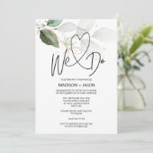 We doen gewoon moderne weddenschappen met elegante kaart (Staand voorkant)