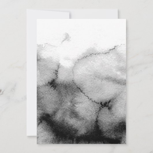 We doen gewoon zwart-wit bruiloft kaart (Achterkant)