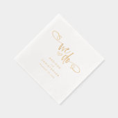 We doen handgeschreven script bruiloft goud folie servetten (Rechts)