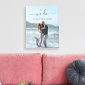 We doen handgeschreven Script Couple Photo Canvas Afdruk (Insitu (Woonkamer))