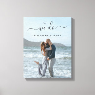 We doen handgeschreven Script Couple Photo Canvas Afdruk