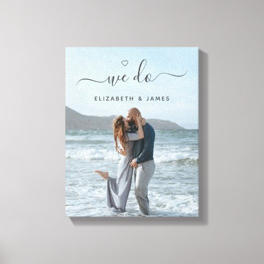 We doen handgeschreven Script Couple Photo Canvas Afdruk (Voorkant)