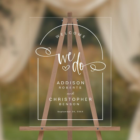 We doen handgeschreven script Modern Wedding Welko Acryl Bord