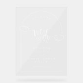 We doen handgeschreven script Modern Wedding Welko Acryl Bord (Voorkant)