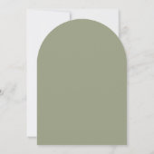 We doen Heart Sage Green Modern Script Wedding Kaart (Achterkant)