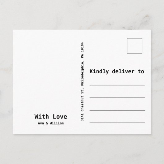 We doen - Herfst bruiloft - Reserveer de datum Aankondigingskaart (Achterkant)