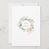 We Doen Hernieuwing Van Geloften Bloemenguirlande Kaart (Achterkant)