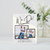 We doen het! FOTOBOEK Verlovingsfeest Uitnodiginge (Staand voorkant)