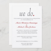 We doen het harten bruiloft ceremonie uitnodigen kaart (Voorkant / Achterkant)