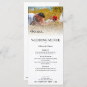 We doen het - Het zoenen van een paar op een weide Menu (Voorkant / Achterkant)