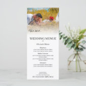 We doen het - Het zoenen van een paar op een weide Menu (Staand voorkant)