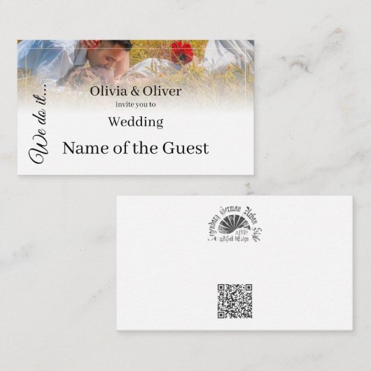 We doen het - Het zoenen van een paar op een weide Plaatskaartje (Voorkant / Achterkant)