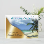 We doen het in Cabo! Save the Date (Staand voorkant)