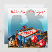 We doen het in Vegas Wedding Kaart (Voorkant / Achterkant)