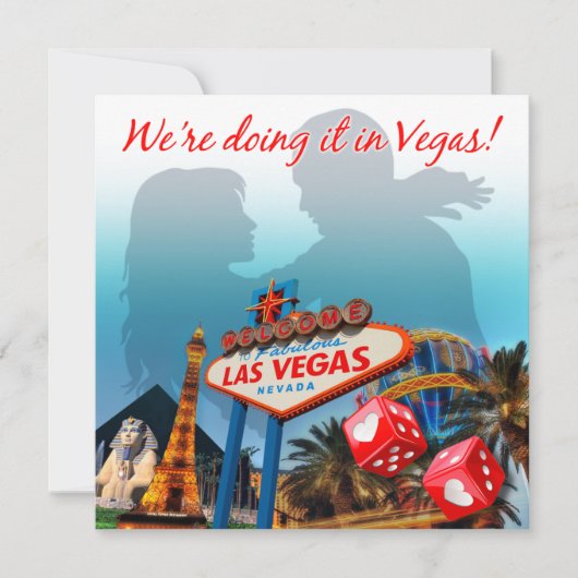 We doen het in Vegas Wedding Kaart (Voorkant)