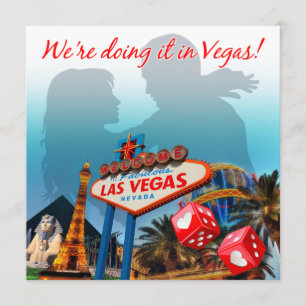 We doen het in Vegas Wedding Kaart