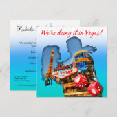 We doen het in Vegas Wedding Kaart (Voorkant / Achterkant)