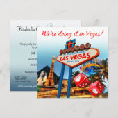 We doen het in Vegas Wedding Kaart (Voorkant / Achterkant)