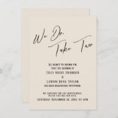 We doen het, neem er twee: Vertraagde bruiloft-kin Kaart (Voorkant / Achterkant)