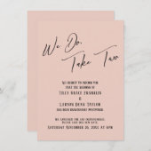 We doen het, neem twee: Vertraagde bruiloft blush Kaart (Voorkant / Achterkant)