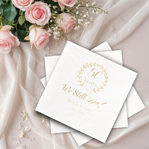 "We doen het nog steeds" 50ste bruiloft Jubileum Folie Servetten