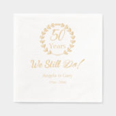 "We doen het nog steeds" 50ste bruiloft Jubileum Folie Servetten (Voorkant)