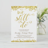 We doen het nog steeds | Faux Gold Foil Jubileum P Kaart (Staand voorkant)