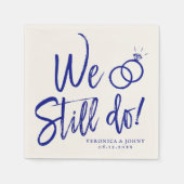 We doen het nog steeds | Navy Script van Jubileum  Servet (Voorkant)