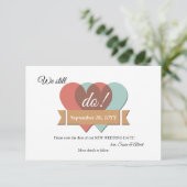 We doen het nog steeds Nieuwe trouwdatum aankondig Aankondiging (Staand voorkant)