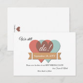 We doen het nog steeds Nieuwe trouwdatum aankondig Aankondiging (Voorkant / Achterkant)