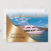 We doen het op een jacht Save the Date (Voorkant)