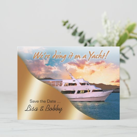 We doen het op een jacht Save the Date II (Staand voorkant)