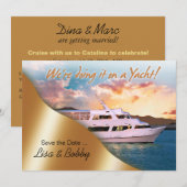 We doen het op een jacht Save the Date II (Voorkant / Achterkant)