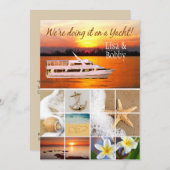 We doen het op een Yacht Wedding Collage Kaart (Voorkant / Achterkant)