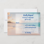 We doen het op het strand RSVP Save The Date (Voorkant)