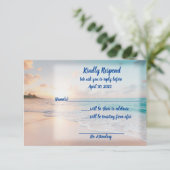 We doen het op het strand RSVP Save The Date (Staand voorkant)