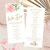 We doen het roze Blush Rozen Floral Gold Wedding P