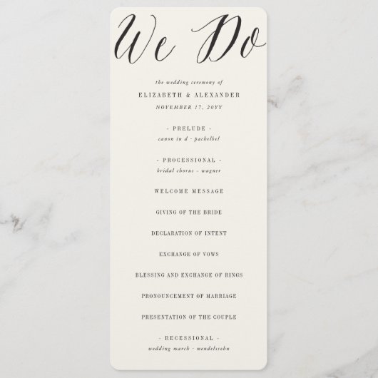 We doen het script calligraphy Geometric Classic W Programmakaart (Voorkant)