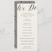 We doen het script calligraphy Geometric Classic W Programmakaart (Voorkant / Achterkant)