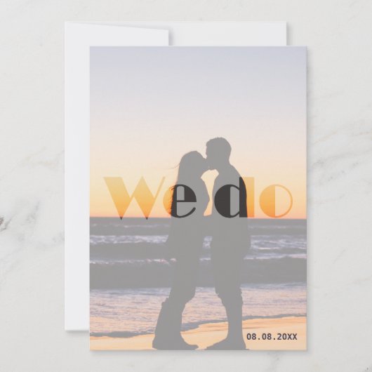 We doen het - Uitnodiging voor het Zonnehuwelijk (Voorkant)