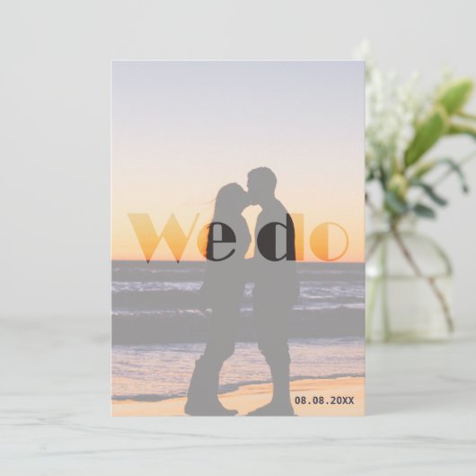 We doen het - Uitnodiging voor het Zonnehuwelijk (Staand voorkant)