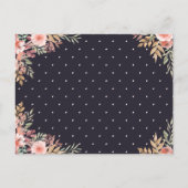 We doen het | Waterverf Rozen en modern Script Wed Uitnodiging Briefkaart (Achterkant)