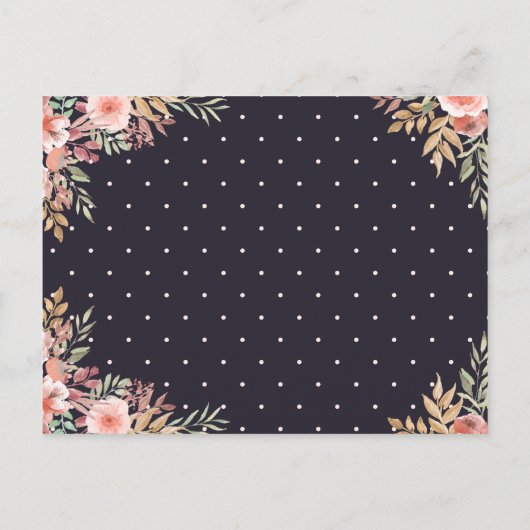 We doen het | Waterverf Rozen en modern Script Wed Uitnodiging Briefkaart (Achterkant)