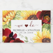 We doen het zondagszonnebloempje als bruistabels sparkling wijnetiket (Enkel label)