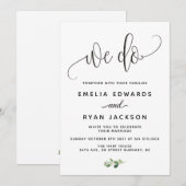 We doen huwelijksuitnodiging kaart (Voorkant / Achterkant)