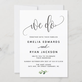 We doen huwelijksuitnodiging kaart