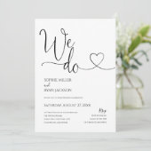 We doen huwelijksuitnodigingen, we doen avonduitno kaart (Staand voorkant)