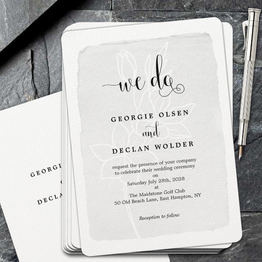 We doen  kalligrafie bruiloft kaart