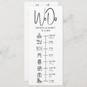 We doen kerk bruiloft dag tijdlijn plat programma programmakaart (Voorkant / Achterkant)